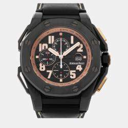 Audemars Piguet Black Titanium Royal Oak Offshore 26378IO.OO.A001KE.01 Automatic Men's Wristwatch 48 mm