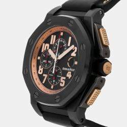 Audemars Piguet Black Titanium Royal Oak Offshore 26378IO.OO.A001KE.01 Automatic Men's Wristwatch 48 mm