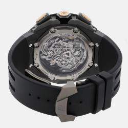 Audemars Piguet Black Carbon Fiber Royal Oak Manual Winding Men's Wristwatch 44 mm
