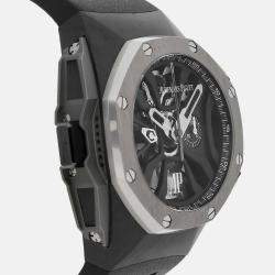 Audemars Piguet Black Carbon Fiber Royal Oak Manual Winding Men's Wristwatch 44 mm