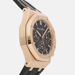 Audemars Piguet Black 18k Rose Gold Royal Oak 26240OR.OO.D002CR.01 Automatic Men's Wristwatch 41 mm