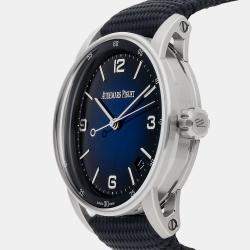 Audemars Piguet Blue 18k White Gold Code 11.59 15210BC.OO.A002KB.01 Automatic Men's Wristwatch 41 mm