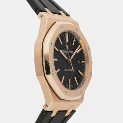 Audemars Piguet Black 18k Rose Gold Royal Oak 15400OR.OO.D002CR.01 Automatic Men's Wristwatch 41 mm