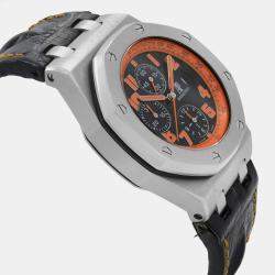 Audemars Piguet Black Stainless Steel Royal Oak Offshore  Automatic Men's Wristwatch 42 mm