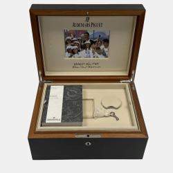 مملوكة مسبقًا Audemars Piguet Brown 18k Rose Gold Crocodile Royal Oak Offshore 26158OR.OO.A801CR.01 Men's Wristwatch 48 mm