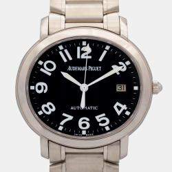 Audemars Piguet Black Stainless Steel Millenary 15049ST Automatic Men's Wristwatch 38 mm