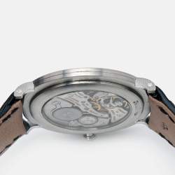 Audemars Piguet Grey Platinum Alligator Leather Jules Audemars 14667PT.OO.A001CR.01 Men's Wristwatch 32 mm