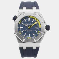 Audemars Piguet Blue Stainless Steel Royal Oak Offshore 15710ST.OO.A027CA.01 Automatic Men's Wristwatch 42 mm