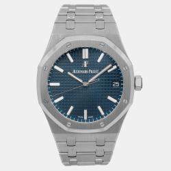 Audemars Piguet Blue Stainless Steel Royal Oak 15500ST.OO.1220ST.01 Automatic Men's Wristwatch 41 mm