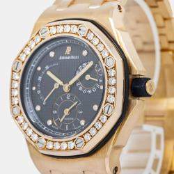 Audemars Piguet Royal Oak Offshore 25970OR Automatic Black 18K Rose Gold Men's Wristwatch 40mm