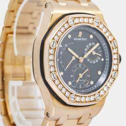 Audemars Piguet Royal Oak Offshore 25970OR Automatic Black 18K Rose Gold Men's Wristwatch 40mm