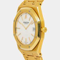 Audemars Piguet Royal Oak 15202BA.OO.0944BA.01 Automatic White 18K Yellow Gold Men's Wristwatch 39 mm