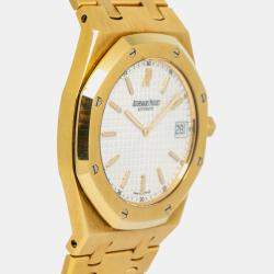 Audemars Piguet Royal Oak 15202BA.OO.0944BA.01 Automatic White 18K Yellow Gold Men's Wristwatch 39 mm