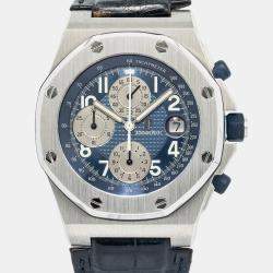 Audemars Piguet Royal Oak Offshore 25770ST Automatic Blue Stainless Steel Men's Wristwatch 42mm