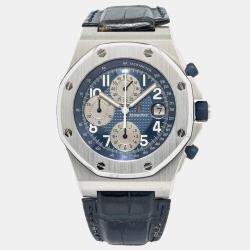 Audemars Piguet Royal Oak Offshore 25770ST Automatic Blue Stainless Steel Men's Wristwatch 42mm