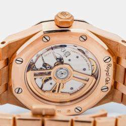Audemars Piguet Royal Oak 15551OR Automatic White 18k Rose Gold Men's Wristwatch 37 mm