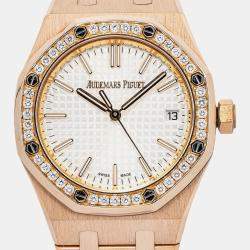 Audemars Piguet Royal Oak 15551OR Automatic White 18k Rose Gold Men's Wristwatch 37 mm