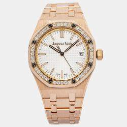 Audemars Piguet Royal Oak 15551OR Automatic White 18k Rose Gold Men's Wristwatch 37 mm