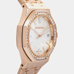 Audemars Piguet Royal Oak 15551OR Automatic White 18k Rose Gold Men's Wristwatch 37 mm