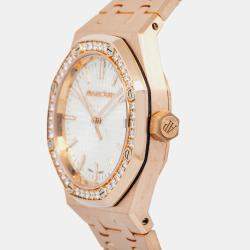 Audemars Piguet Royal Oak 15551OR Automatic White 18k Rose Gold Men's Wristwatch 37 mm