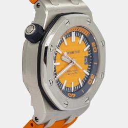 Audemars Piguet Royal Oak Offshore 15710ST Automatic Orange Stainless Steel Men's Wristwatch 42 mm