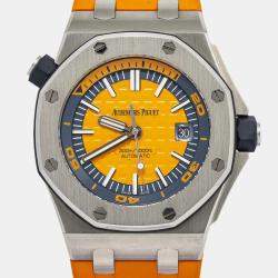 Audemars Piguet Royal Oak Offshore 15710ST Automatic Orange Stainless Steel Men's Wristwatch 42 mm