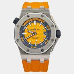 Audemars Piguet Royal Oak Offshore 15710ST Automatic Orange Stainless Steel Men's Wristwatch 42 mm