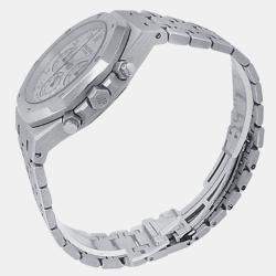 Pre Owned Audemars Piguet Royal Oak 25960BC.OO.1185BC.01 Automatic Silver 18k White Gold Men's Wristwatch 39 mm