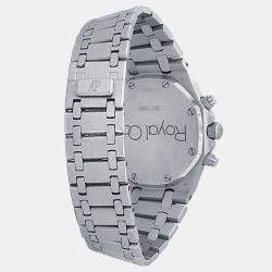 Pre Owned Audemars Piguet Royal Oak 25960BC.OO.1185BC.01 Automatic Silver 18k White Gold Men's Wristwatch 39 mm