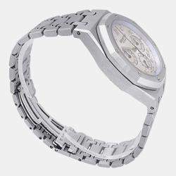 Pre Owned Audemars Piguet Royal Oak 25960BC.OO.1185BC.01 Automatic Silver 18k White Gold Men's Wristwatch 39 mm