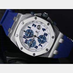 Pre Owned Audemars Piguet Royal Oak Offshore 26020ST.OO.D020IN.01 Automatic White Stainless Steel Men's Wristwatch 42 mm