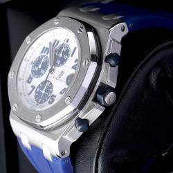Pre Owned Audemars Piguet Royal Oak Offshore 26020ST.OO.D020IN.01 Automatic White Stainless Steel Men's Wristwatch 42 mm