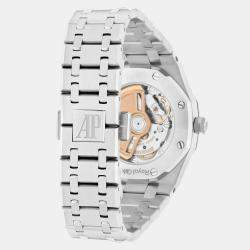 Pre Owned Audemars Piguet Royal Oak 77350ST.OO.1261ST.01 Automatic Silver Stainless Steel Men's Wristwatch 34 mm
