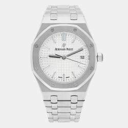 Pre Owned Audemars Piguet Royal Oak 77350ST.OO.1261ST.01 Automatic Silver Stainless Steel Men's Wristwatch 34 mm