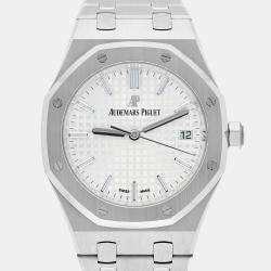 Pre Owned Audemars Piguet Royal Oak 77350ST.OO.1261ST.01 Automatic Silver Stainless Steel Men's Wristwatch 34 mm