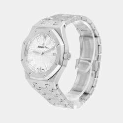 Pre Owned Audemars Piguet Royal Oak 77350ST.OO.1261ST.01 Automatic Silver Stainless Steel Men's Wristwatch 34 mm