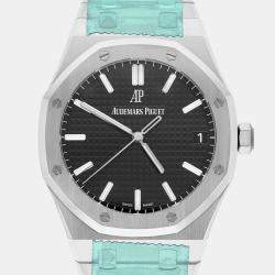Pre Owned Audemars Piguet Royal Oak 15500ST.OO.1220ST.03 Automatic Black Stainless Steel Men's Wristwatch 41 mm