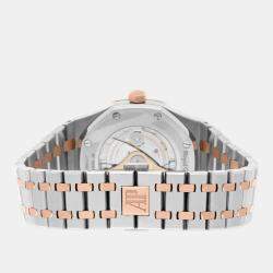 Pre Owned Audemars Piguet Royal Oak 15400SR.OO.1220SR.01 Automatic Silver 18k Rose Gold Stainless Steel Men's Wristwatch 41 mm