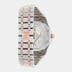 Pre Owned Audemars Piguet Royal Oak 15400SR.OO.1220SR.01 Automatic Silver 18k Rose Gold Stainless Steel Men's Wristwatch 41 mm