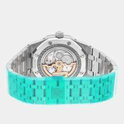 Pre Owned Audemars Piguet Royal Oak 26574ST.OO.1220ST.03 Automatic Blue Stainless Steel Men's Wristwatch 41 mm