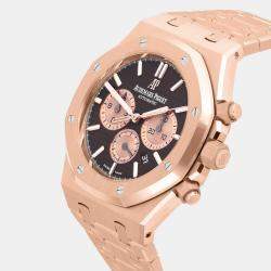 Pre Owned Audemars Piguet Royal Oak 26331OR.OO.1220OR.02 Automatic Brown 18k Rose Gold Men's Wristwatch 41 mm