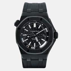 Pre Owned Audemars Piguet Royal Oak 15703ST Automatic Black Stainless Steel Men's Wristwatch 42 mm