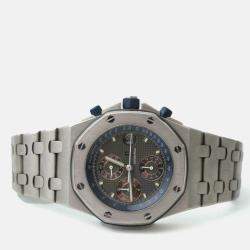 Pre Owned Audemars Piguet Royal Oak Offshore 25721TI.OO.1000T1.01 Automatic Grey Titanium Men's Wristwatch 42 mm