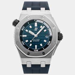 Pre Owned Pre-Owned Audemars Piguet Royal Oak Offshore Diver 15720ST.OO.A027CA.01 Blue Automatic Stainless Steel Men's Wristwatch 42 MM
