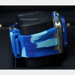 Pre Owned ساعة يد رجالية أوديمار بيغيه رويال أوك أوفشور "تمويه أزرق" 26400SO.OO.A335CA.01 أوتوماتيكية زرقاء ستانلس ستيل 42 ملم