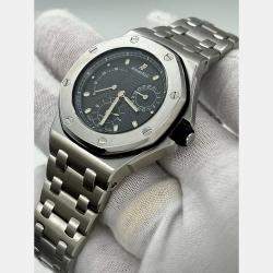 Pre Owned Audemars Piguet Royal Oak Offshore 25970ST Automatic Blue Stainless Steel Men's Wristwatch 38 mm