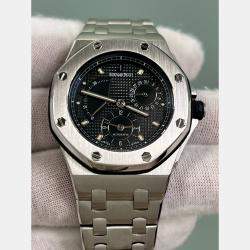Pre Owned Audemars Piguet Royal Oak Offshore 25970ST Automatic Blue Stainless Steel Men's Wristwatch 38 mm