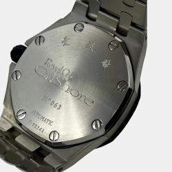 Pre Owned Audemars Piguet Royal Oak Offshore 25970ST Automatic Blue Stainless Steel Men's Wristwatch 38 mm