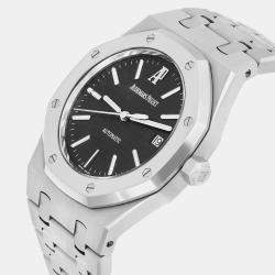 Pre Owned Audemars Piguet Royal Oak Sogo Seibu Anniversary Limited Edition 15300ST Automatic Black Stainless Steel  Men's Wristwatch 39 mm