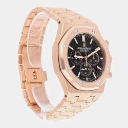 Pre Owned Audemars Piguet Royal Oak 26320OR.OO.1220OR.01 Automatic Black 18k rose gold Men's Wristwatch 41 mm